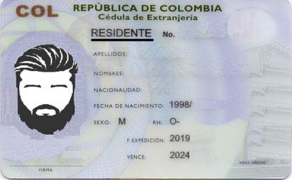 Cedula de Extranjería Colombia