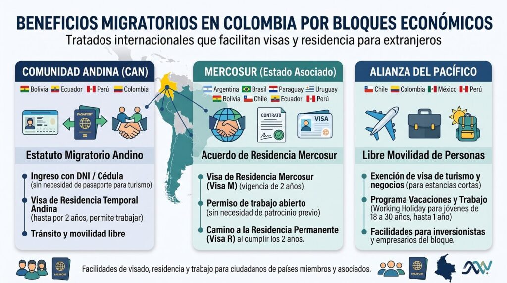 BENEFICIOS MIGRATORIOS PARA EXTRANJEROS COLOMBIA